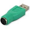 Waytex 11407-Adattatore USB a Mouse PS/2, Colore: Nero
