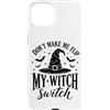 Funny Halloween Costume Men Women Kids B Custodia per iPhone 15 Plus Witch Switch Halloween Costume Zucca Scheletro Fantasma Horror