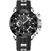 Poedagar Orologio da uomo di lusso alla moda, sportivo, luminoso, impermeabile, cronografo, data, cinturino in silicone, casual, al quarzo, da uomo, Argento e nero.