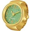 JewelryWe Orologio da dito da uomo e donna con elastico rotondo,anello orologio al quarzo semplice,regalo