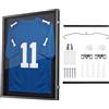 VEVOR Cornice per Maglia da Calcio, Cornice per Maglie Sportive in Legno Pannello in PC Trasparente Protezione UV, Espositore per Maglie da Baseball Basket Calcio, 700 x 900 mm Collezionismo