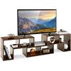 FANTASK Mobile per TV, 3 pezzi, liberamente combinabile, per TV fino a 65, TV Lowboard, multifunzione, marrone rustico