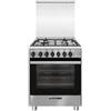Glem SA66IX - Cucina a gas con forno a gas, 4 fuochi, 60x60 cm, Inox