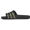 Adidas Unisex Adilette Aqua Slides Core Black / Gold Metallic / Core Black 13 UK 48.5 EU