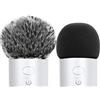 ChromLives Copertura per microfono compatibile con Blue Yeti, protezione antivento per microfono, copertura in schiuma pelosa compatibile con Blue Yeti, Yeti Pro condensatore, confezione da 2