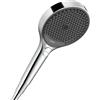 hansgrohe Rainfinity - Doccetta per doccia a risparmio idrico 6 l/min (EcoSmart+), Doccino con 3 getti, Soffione doccia rotondo, cromo, 26862000