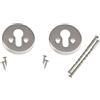Amig - Set Bocallavi rotondi per serrature con cilindri Europrofilo Mod. 25AT - Ø 59 mm - Con 4 Tirafondi e Viti Passanti Antifurto - Acciaio Ottonato Verniciato - Oro