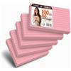 OFITURIA Flashcards A7 Rosa Rigate 100 Pezzi, Cartoncini Studio