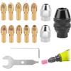 Generic Set di 15 pinze per mandrino per trapano Dremel, 0,5-3,2 mm, senza chiave, a cambio rapido, con pinze e dado in ottone, compatibile con Dremel 3000, 4000, 7700, 8200