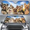Generic Parasole Auto Parabrezza Pieghevole Copri Parabrezza per Car Anti-UV Copri Vetro Car Universale per Estate Camion SUV Yorkshire Terrier Famiglia di Cani Blue Sky M