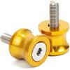Generico Viti for supporto cursore bobine forcellone moto 6MM 8MM 10MM | Alluminio CNC universale, sollevamento del cavalletto, protezione dagli urti(10MM Golden)