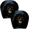 Generico 2Pack Ghost Face Headrest Covers,Scary Headrest Covers For Car,Soft Stretch