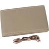 SKS Distribution®, coprivolante fai da te, con aghi e filo, in pelle sintetica, colore beige, dimensione grande: da 38,5 cm a 40,5 cm.