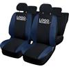 Susy Shop Coprisedili Compatibili Per Puma Con Schienale Posteriori divisi 60/40, Fodere per sedili Auto Nero - Blu Scuro
