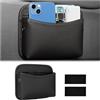Adunsiaoto Organizzatore Tasche Laterali Auto, Scatola Di Immagazzinaggio Laterale Auto, Scatola Immagazzinaggio Multifunzionale Del Sedile Pelle per La Maggior Parte Del Veicolo a Motore(Nero)