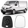 TTCR-II Vetro Specchio per Trafic MK2/Vivaro A/Primastar 2001-2014 | Compatibile con Renault Trafic 2 Specchietto Retrovisore Riscaldato Opel Vivaro A Specchio Nissan Primastar-Sinistra