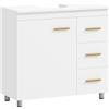 HOMCOM Mobile Sottolavabo per Bagno Salvaspazio 70x30x65cm Bianco