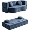 Easnuroz Divano Letto Trasformabile Con Cuscini Divano Componibile Trasformabile Per Piccoli Spazi