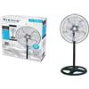 OISE ART STORE Trade Shop - Ventilatore A Piantana 5 Pale in Acciaio Regolabile Oscillante 3 velocità Fs40-2