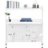 NoneDanGee Mensola da scrivania con morsetto, organizer da scrivania, con 30 accessori, per ufficio, computer, accessori da scrivania, organizer da 100 x 12,5 x 95 cm (bianco)