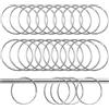 Rdunulioo 20 anelli per tende in metallo (diametro interno: 50 - 80 mm), anelli per tenda da doccia, anelli da appendere, anelli curtain per aste, finestre, porte, tenda da doccia (argento)