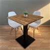 Generico TAVOLO BAR | BISTROT | RISTORANTE QUADRATO CON PIEDE CENTRALE 60/70/80 cm colori assortiti (TEAK MASSELLO, 60X60)