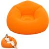 BUERPINKING Poltrona gonfiabile, Pouf gonfiabile con pompa a pedale, Poltrona gonfiabile per esterni, campeggio, spiaggia, piscina e viaggi | Gonfiabile, Portatile, Comoda (Arancione)