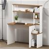 HOMIDEA OLIVIA Scrivania per Computer - Tavolo da Lavoro con ripiani con anta dal design moderno per ufficio soggiorno o la cameretta dei bambini (Olivia - Bianco)
