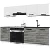 B BELINI GROUP Belini ITALIA 1 Mobile Cucina Completa 180cm Bianco-Grigio Glamour Opaco | Cucina completa componibile, mobili pensili e bassi inclusi, montaggio facile