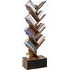 BAKAJI Libreria Scaffale 10 Ripiani Inclinati in Legno MDF con Cassetto in Tessuto, Scaffalatura con Design Moderno per Soggiorno, Salotto, Casa, Ufficio, Dimensione 149 x 38 x 20 cm