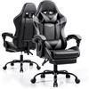 Eduzita Sedia Gaming Ergonomica con Poggiapiedi Retrattile