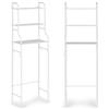 Home Markt24 Mensola da bagno su WC - 3 ripiani - Scaffale in metallo bianco per accessori da bagno, asciugamani, prodotti per la pulizia - Mensola salvaspazio su WC o lavatrice