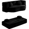 Easnuroz Divano Letto Trasformabile Con Cuscini Divano Componibile Trasformabile Per Piccoli Spazi