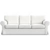 MASTERS OF COVERS copridivano per IKEA 3 posti Ektorp in cotone fatto a mano copridivano per mobili bianco 218x88x88cm