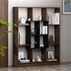 HOMIDEA MARS Libreria - Scaffale per libri - Scaffale per ufficio/soggiorno dal design moderno (Noce/Nero)