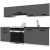 B BELINI GROUP Belini ITALIA 1 Mobile Cucina Completa Componibile 180cm Grigio Opaco | Cucina completa componibile, mobili pensili e bassi inclusi, montaggio facile
