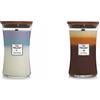 Woodwick Hourglass Trilogy Candela Profumata Grande con Stoppino Scoppiettante, Rifugio di Pace, Fino A 130 Ore, Cera & Trilogy candela grande profumata con stoppino scoppiettante
