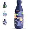 Motswedi Borraccia Termica, 350 ml Senza BPA, Borraccia, 18/8 Acciaio Inossidabile, Bottiglia Bambini, Isolamento Sottovuoto a Doppia Parete, Bottiglia Termica per Scuola, Viaggi - Orso Blu Scuro