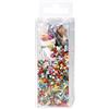 Rayher 14759000 Mix di Perline Rocailles E Baguettes, Multicolore, Paiettes 6 Mm Ø, con Filo Metallico 50M