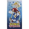 Sonic The Hedgehog Asciugamano ufficiale Sonic the Hedgehog, per bambini, super morbido, design rimbalzante, perfetto per casa, bagno, spiaggia e piscina, taglia unica, 70 cm x 140 cm, 100% cotone