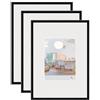 walther design New Lifestyle KVX040B3 - Cornice portafoto nera, 30 x 40 cm, vetro sintetico, confezione da 3 pezzi