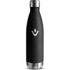 Motswedi Borraccia, 500 ml Senza BPA, Borraccia Termica, a Doppia Parete Anti-perdite, Bottiglia Termica, Acciaio Inox 18/8, Borracce, Mantenimento 12h Caldo / 24h Freddo, Bottiglia Nero opaco
