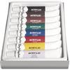 Rayher 38924000 Set Di Colori Acrilici, Assortimento 8 Colori, Tubetti Da 12ml, Per Pittura Su Carta, Tela, Legno, Cartapesta, Sassi, Plastica, Per Hobbistica, Principianti Ed Esperti