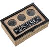DRW Scatola da cucito in legno naturale e nero 24x16x8 cm