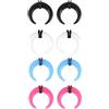 ZS 4 Paia Acrilico Septum Pincher Tapers, 14G 12G 10G 8G 6G 4G 2G 0G 00G Anello Naso Septum Bufalo Espansore per Stretching Piercing dell'Orecchio Naso