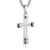 Hzman Philippians 4: 13 A forma di croce forza Bibbia versi collana in acciaio inossidabile 3 colori disponibili