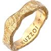 Kuzzoi Anello da uomo (5 mm) realizzato a mano, in argento sterling 925, fede nuziale, anello di fidanzamento, anello dell'amicizia, anello martellato, misura anello 60-66, 0607111422
