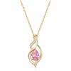 FANCIME Collana Doppio Twist Infinito Birthstone per Donna 925 Argento Sterling Placcato Oro Infinity Goccia Pietra di Nascita Ciondolo Collana Gioielli Regali per Donne Ragazze, Lunghezza Catena: 40+