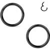 VCMART 2 piercing ad anello per naso, in acciaio chirurgico, 16 G, 8 mm, per setto nasale, labbro, trago, cartilagine, helix, gioielli, 20g, Acciaio inossidabile