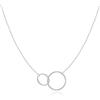 MARLION JEWELS Collana da donna lunga con due delicati cerchi collegati tra loro. Collana in argento 925 da donna ideale come regalo. Collane lunghe donna particolari. Gioielli da donna